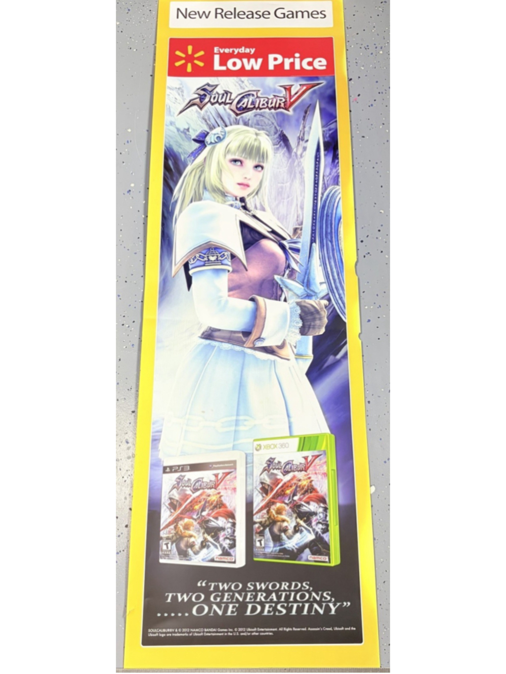 Soul Calibur V Store Display Poster 16x57 Namco Bandai Game Banner
